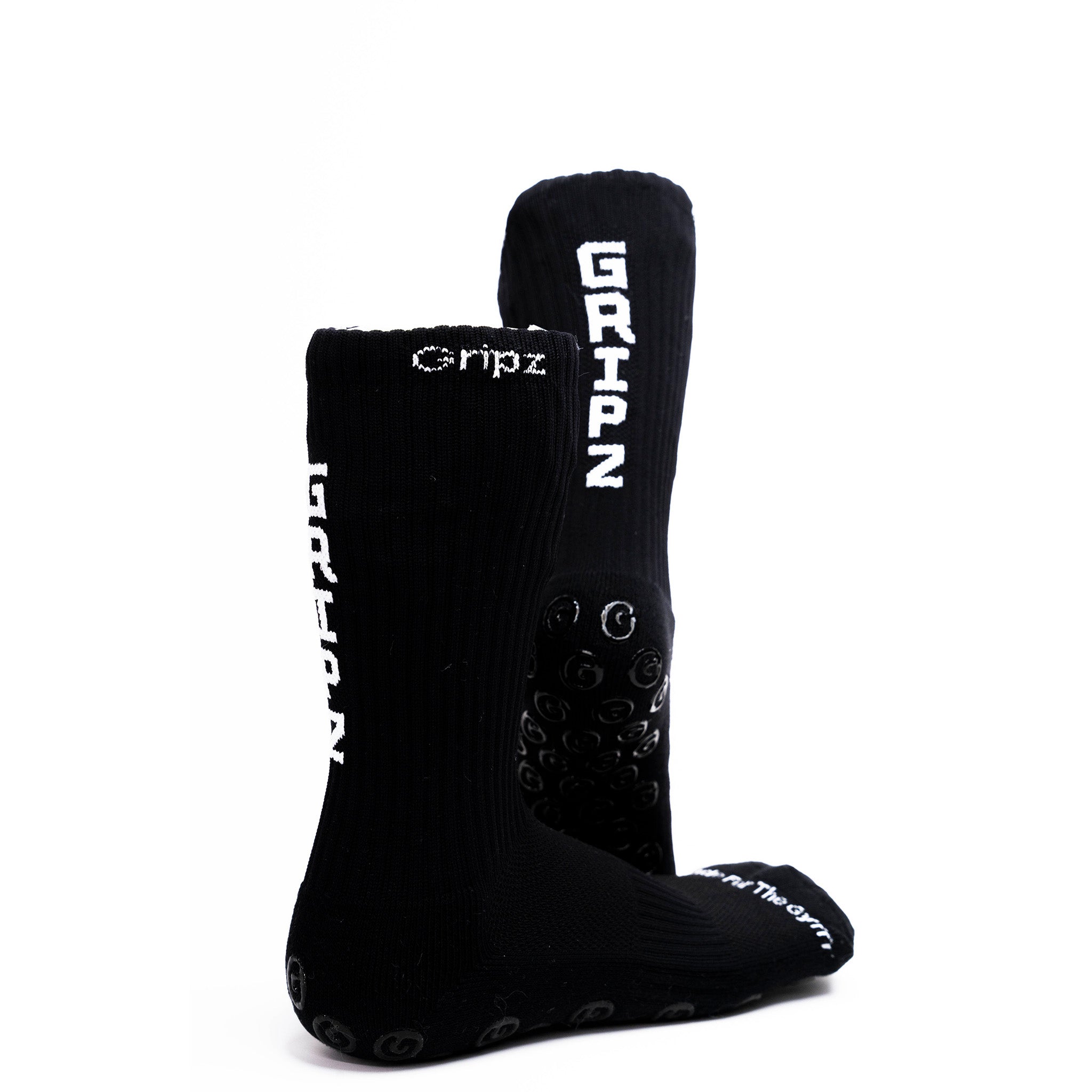 Black Vertical Gripz Socks