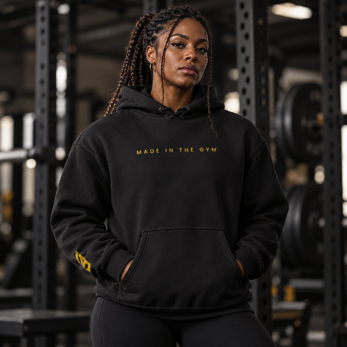 Athlete modeling the MITG Honest Effort Hoodie