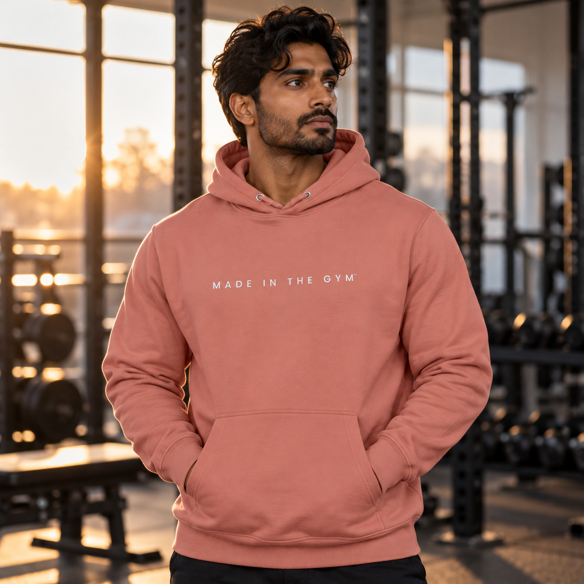 Athlete modeling the MITG Quiet Hours Hoodie